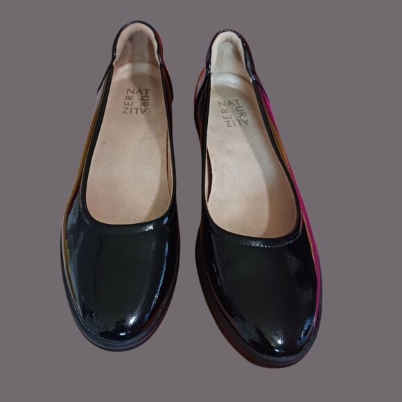 Naturalizer "Sam" Slip On Wedge Pump Confort Shoes Black Size 8M - Picture 6 of 16